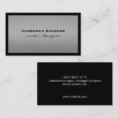 Moderne afbeelding- en zwarte grens visitekaartje (Voorkant / Achterkant)