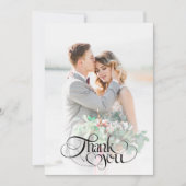 Moderne Afbeelding kalligrafie bruiloft Bedankkaart (Voorkant)