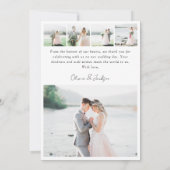 Moderne Afbeelding kalligrafie bruiloft Bedankkaart (Achterkant)