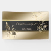 Moderne afbeelding, lichtgevend, Floral hoog Spandoek (Horizontaal)