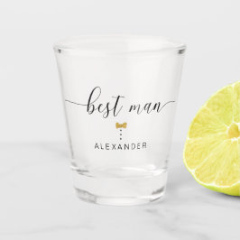 Moderne afbeelding Manuscript Beste man Gold Bow S Shot Glas