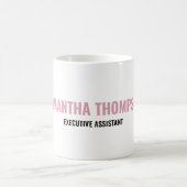 Moderne afbeelding roze, wit en zwart koffiemok (Center)