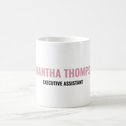 Moderne afbeelding roze, wit en zwart koffiemok (Center)