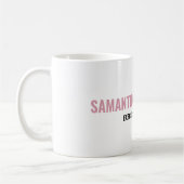 Moderne afbeelding roze, wit en zwart koffiemok (Links)