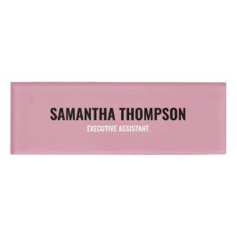 Moderne afbeelding roze, wit en zwart naambadge