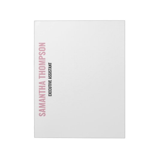 Moderne afbeelding roze, wit en zwart notitieblok (Linkerzijde)