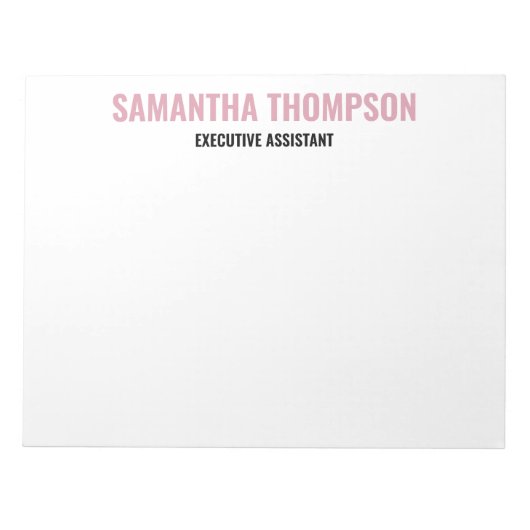 Moderne afbeelding roze, wit en zwart notitieblok (Voorkant)