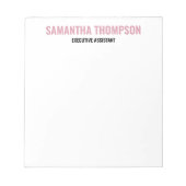 Moderne afbeelding roze, wit en zwart notitieblok (Voorkant)