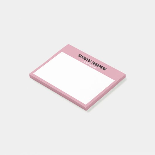 Moderne afbeelding roze, wit en zwart post-it® notes (Schuin)