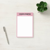 Moderne afbeelding roze, wit en zwart post-it® notes (Kantoor)