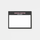 Moderne afbeelding roze, wit en zwart post-it® notes (Voorkant)
