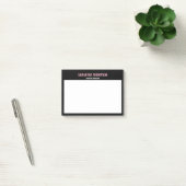 Moderne afbeelding roze, wit en zwart post-it® notes (Kantoor)