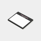 Moderne afbeelding roze, wit en zwart post-it® notes (Schuin)