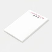 Moderne afbeelding roze, wit en zwart post-it® notes (Schuin)