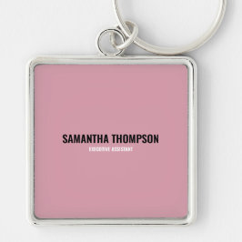 Moderne afbeelding roze, wit en zwart sleutelhanger