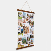 Moderne Afbeelding Scrapbook Fotocollage Hangend Wandkleed (Gebogen)