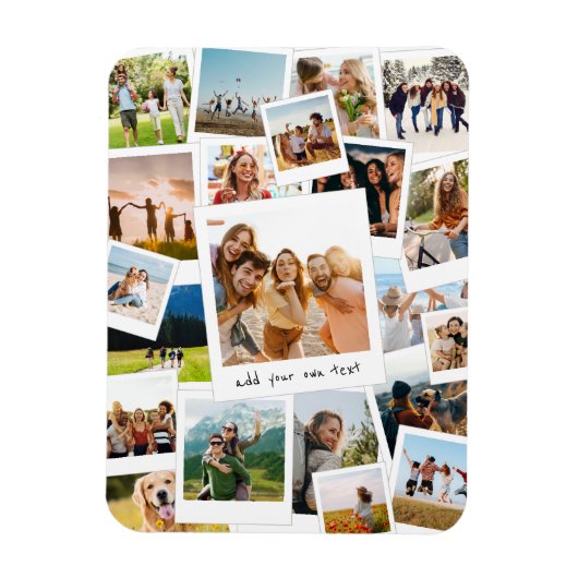 Moderne Afbeelding Scrapbook Fotocollage Magneet (Verticaal)