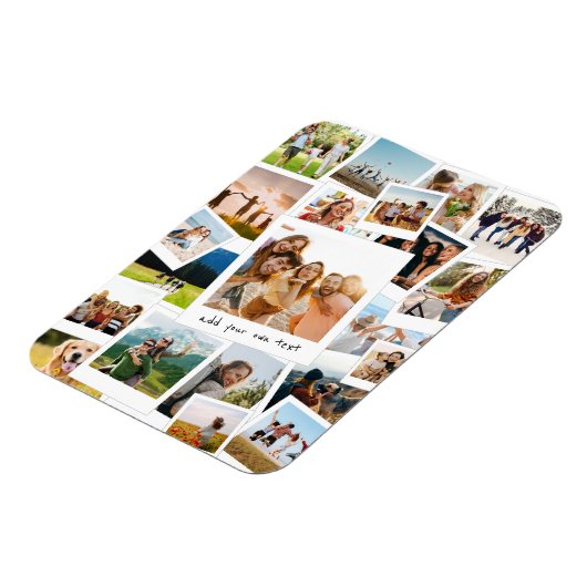 Moderne Afbeelding Scrapbook Fotocollage Magneet (Linkerzijde)