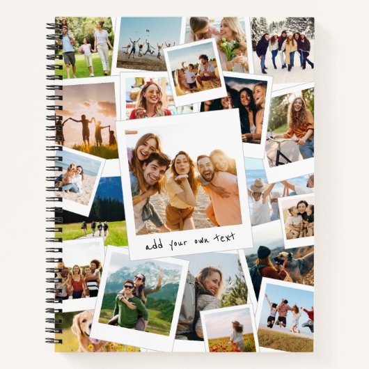 Moderne Afbeelding Scrapbook Fotocollage Notitieboek (Voorkant)