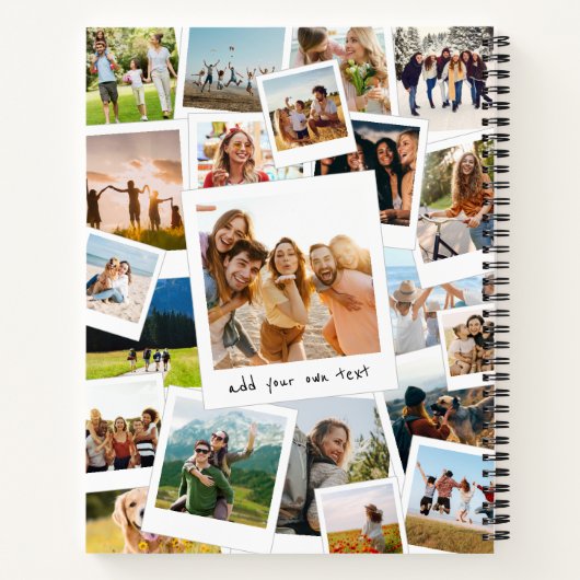 Moderne Afbeelding Scrapbook Fotocollage Notitieboek (Achterkant)