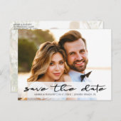 Moderne afbeelding slaat de datum foto op aankondigingskaart (Voorkant / Achterkant)