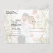 Moderne afbeelding slaat de datum foto op aankondigingskaart (Achterkant)