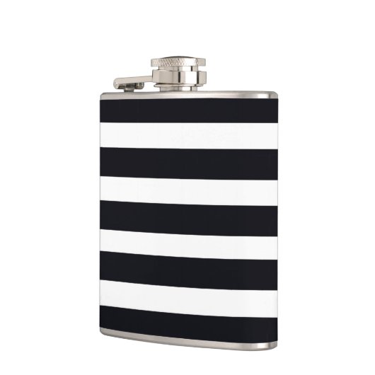 Moderne afbeelding zwart-wit gestreept heupfles (Links)