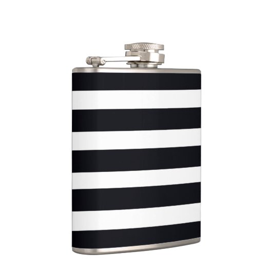 Moderne afbeelding zwart-wit gestreept heupfles (Rechts)