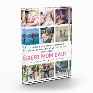 Moderne Afbeeldingen "Best Mam Ever" en Quote Keep Fotoblokken