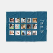 Moderne Afbeeldingen van de 15 fotocollage familie Fleece Deken (Voorkant (Horizontaal))