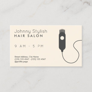 Moderne afdekking van haartrimmer visitekaartje