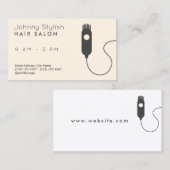 Moderne afdekking van haartrimmer visitekaartje (Voorkant / Achterkant)