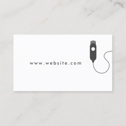 Moderne afdekking van haartrimmer visitekaartje (Achterkant)