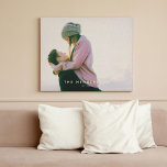 Moderne afdruk fotocanvas voor aangepaste familie canvas afdruk<br><div class="desc">Deze moderne canvasafdruk kenmerkt een naam van de douanefamilie in chemische teksten en een detail van het jaar uw familie werd gevestigd. Je favoriete familiefoto vult de achtergrond. Het maakt uitstekende cadeautjes voor dit pas gehuwde paar en familiefeestdagen.</div>