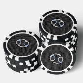 Moderne afdruk van de zodiac-symbool Carbon Carbon Poker Chips (Opstapeling)