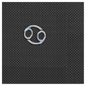 Moderne afdruk van de zodiac-symbool Carbon Carbon Stof (Close Up)