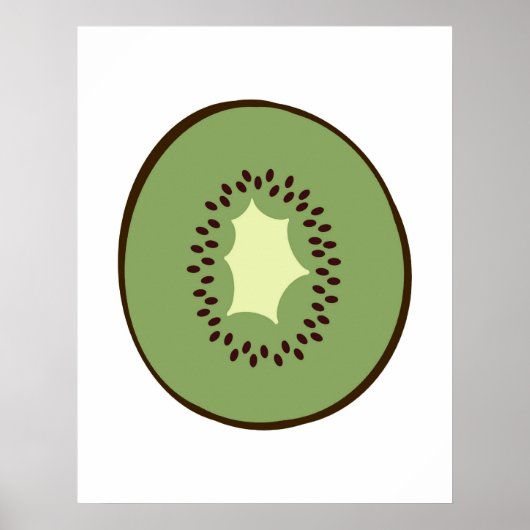 Moderne afdruk van een Kiwi Fruit voor uw keuken Poster (Voorkant)