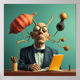 Moderne afdrukbare illustratie innovator Cool afbe Poster