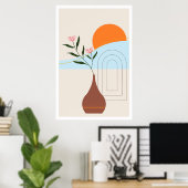 Moderne, afdrukbare kunst uit de middeleeuwen poster (Thuiskantoor)