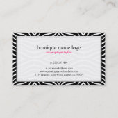 Moderne afdrukken in zwart-wit Zebra Visitekaartje (Achterkant)