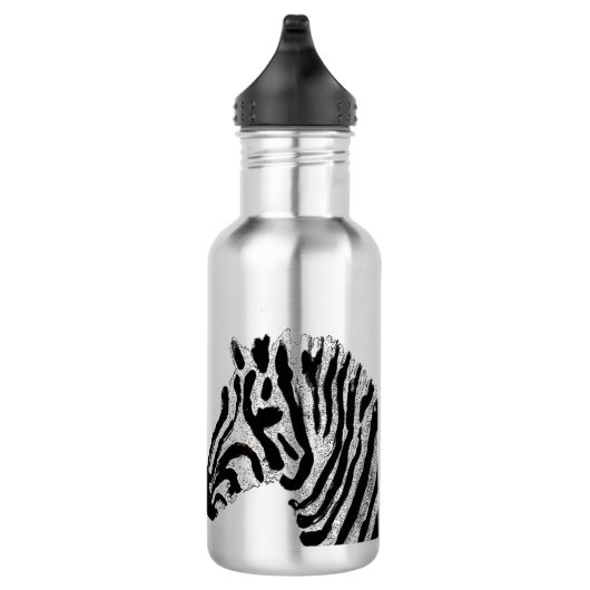 Moderne afdrukken van monochrome Zebra Waterfles (Rechts)