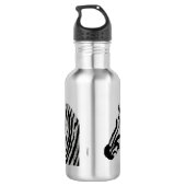 Moderne afdrukken van monochrome Zebra Waterfles (Achterkant)