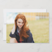 Moderne Afgestudeerde 2 Foto's Afstudeeraankondigi Kaart (Achterkant)