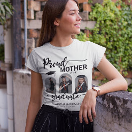 Moderne Afgestudeerde | 3 Gebogen Fotocollage T-shirt