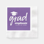 Moderne Afgestudeerde Aangepaste Trendy Afgestudee Servet (Voorkant)