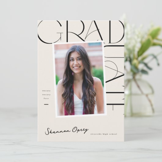 Moderne Afgestudeerde Kaart (Staand voorkant)