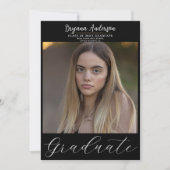 Moderne Afgestudeerde Trendy Foto Afstuderen Kaart (Voorkant)