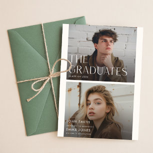 Moderne Afgestudeerden Dubbele Afstudeerplechtighe Briefkaart