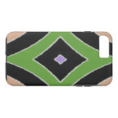 Moderne Afrikaanse Afdrukgroene paarse zwarte tinn Case-Mate iPhone Case (Achterkant (Horizontaal))