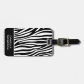 Moderne Afrikaanse bergzebra-printpatroon Bagagelabel (Voorkant horizontaal)